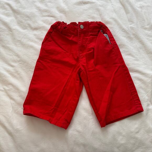 Jacadi Paris Bright Red Chino Shorts Adjustable Waist Size 8 - Picture 4 of 4